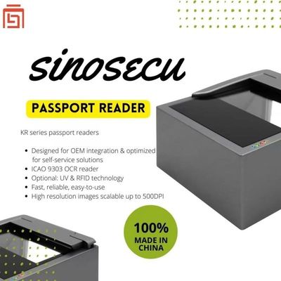 2 segundos Velocidade de varredura USB 2.0 Interface SINOCECU Quiosque Scanner de Passaporte OCR MRZ Reader