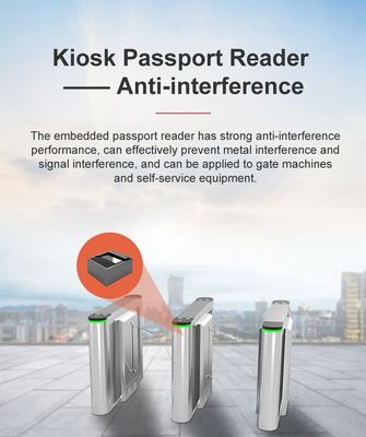 166*190*143mm Dimensão Sinosecu Scanner de cartão de identificação Passport Card Reader para padrões