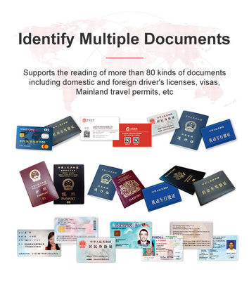 Multifuncional ID Scanner Passport ID Reader para Verificação USB 2.0 Resolução 1280 X 960