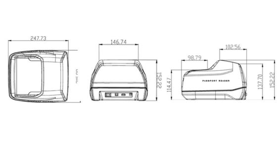 1- Casino Card Scanner Card Reader com Free SDK RFID Reader 3.0 Megapixels