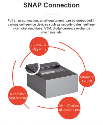1 Segundo Velocidade de processamento OCR Scanner de documentos de viagem certificado CE FCC para digitalização de identificação