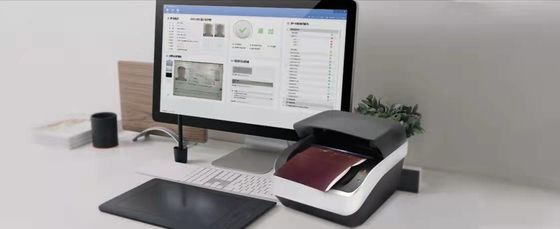 Scanner de identidade com leitura RFID ISO 14443 Tipo A B Scanner de carteira de motorista de página completa