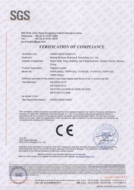 Escaner de passaporte Quiosque para hóspedes de hotel Check-in Scanner de documentos Janela Tamanho 127mm*88mm